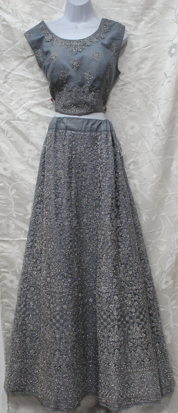 Beautiful Steel Grey Lehenga