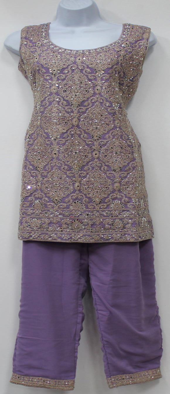 Beautiful Light Purple Plazo Suit