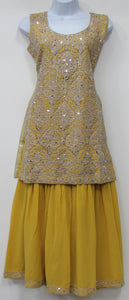 Beautiful Mustard Yellow Sharara Suit