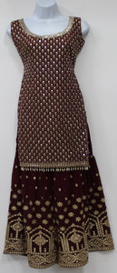 Beautiful Maroon Sharara Suit