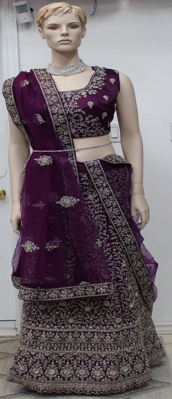 Beautiful Dark Purple Lehenga