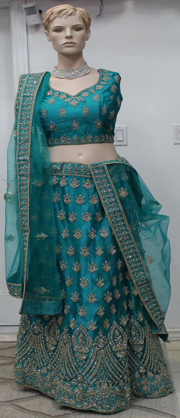 Beautiful Teal Blue Lehenga