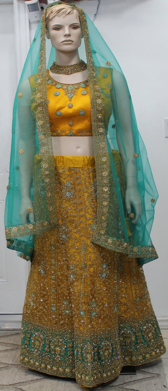 Beautiful Dark Yellow Lehenga