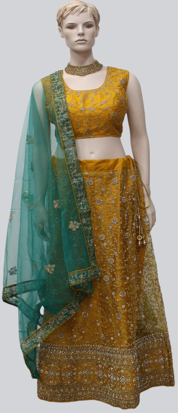 Beautiful Dark Yellow Lehenga