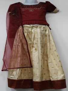 Beautiful Maroon & Butter Shade Lehenga