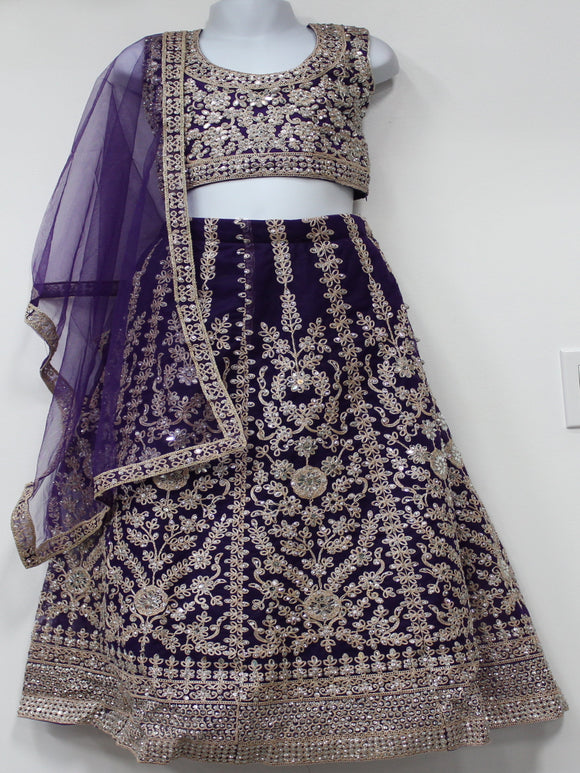 Beautiful Dark Purple Lehenga