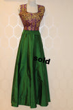 Purple and Green Lehenga